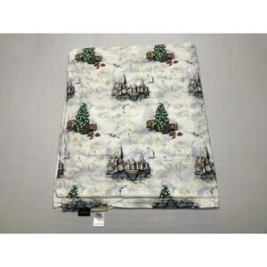 Pottery Barn Teen Harry Potter Hogwarts Christmas FULL Percale Flat Sheet P151